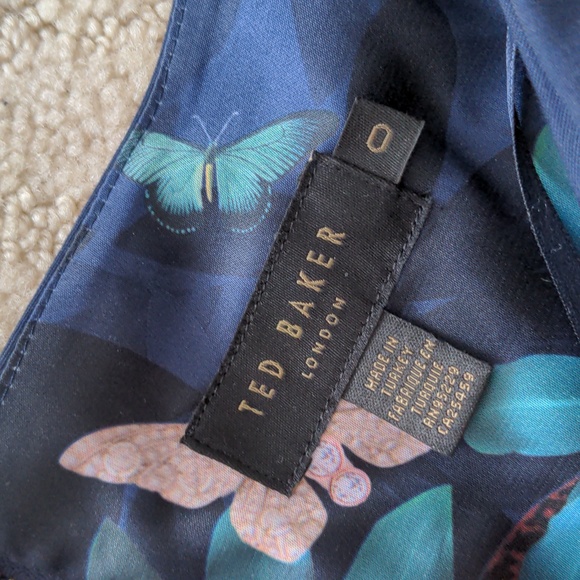 NWOT Stunning Ted Baker Jerolaa Bow Detail Fitted Dress in Navy Blue - Picture 5 of 8